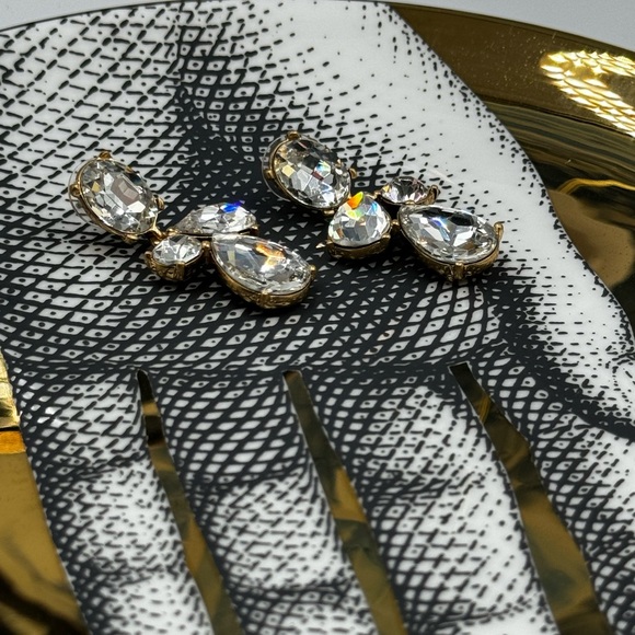 🆕 OSCAR DE LA RENTA 🧿 NWOT Candy Drop Earrings, Clear Crystal - Picture 17 of 17